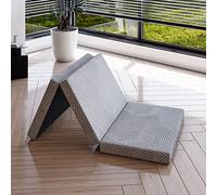 Ego Home Matelas Pliable 65x196cm Housse Amovible Respirante Lavable Épaisse de 10cm, Matelas d’Invité Pliable en Mousse à Mémoire de Forme en Gel, Parfait Lit Pliant 3 Parties