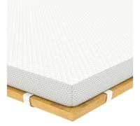 Ego Home Surmatelas en Mousse à mémoire de Forme, 100 x 200 cm, avec 5 cm de Hauteur, Respirant, surmatelas pour lit et lit à sommier tapissier, Housse Waschba