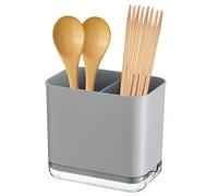 Egouttoir à Couvert, Range Éponges, Fourchette Cuillère Organisateur Rack, Pot Ustensile, Pot a Ustensile de Cuisine, Rangement Compartimenté, Pour Ranger les Couteaux, Fourchettes, Cuillères(Gris)