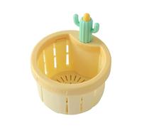 Égouttoir à nourriture pour évier - Style cactus - Panier de filtre de cuisine réutilisable | Séparateur de déchets compact pour propriétaires, locataires, cafés, camping-cars, cuisines