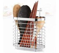 Égouttoir à ustensiles en acier inoxydable, support à couverts, égouttoir à ustensiles de cuisine, égouttoir pour cuillère, fourchette, baguettes à baguettes, seau de rangement, ustensiles d