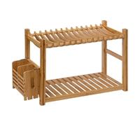 Égouttoir à Vaisselle 2 Niveaux Bambou 53cm Naturel
