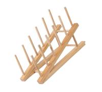 Égouttoir à Vaisselle 30x19x11,5cm Bambou Cuisine | Beige, Style Moderne Élégant, Rangement Stable sur Plan de Travail, pour CDs et Magazines