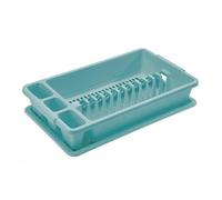 Égouttoir à vaisselle avec petit plateau bleu Delfin 45 x 26 x 8,5 cm