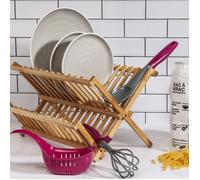 Cook Concept - Égouttoir à vaisselle en bambou KA4336 pour 12 assiettes, design pratique, beige