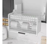 Égouttoir à vaisselle en acier inoxydable à 2 niveaux nizer forCabi design pliable et support d'assiette efficace (taille : 26,1)