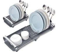 Egouttoir à vaisselle en acier inoxydable, Extensible et compact, Anti-rouille, pour la cuisine