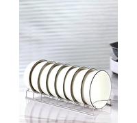Égouttoir à vaisselle en acier inoxydable, organisateur d'assiettes de comptoir pour le rangement de la cuisine, support de bol et d'assiette pour un séchage et un rangement faciles - Outil peu