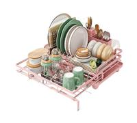 Égouttoir à vaisselle extensible avec porte-couverts et bec rotatif parfait pour le séchage de comptoir nizat (4K 3,5 x 90 x)