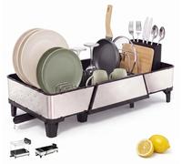 Égouttoir à vaisselle extensible - Extensible - 42,5 à 63 cm - Inox