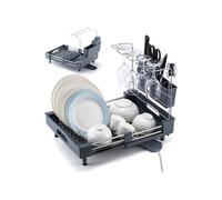 Egouttoir à Vaisselle Extensible Pliable en Acier Inoxydable