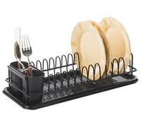 Egouttoir à vaisselle jusqu'à 12 assiettes + couverts 41 x 17 x 10 cm noir