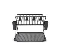 Brabantia Égouttoir à vaisselle pliable Grand 51 cm – Plastique – Gris foncé