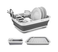 Egouttoir à vaisselle pliable gris blanc