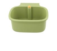 Égouttoir d'angle d'évier à un bouton avec panier à vidange rapide pour déchets alimentaires - Organisateur à suspendre en ABS autonettoyant 19 x 16 cm (panier vert)
