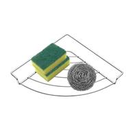 Égouttoir d'angle pour évier en acier inoxydable triangulaire en fil de fer | Éponge et égouttoir pour maison, cuisine, salle de bain, assiettes, éponges