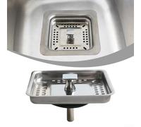 Égouttoir d'évier de cuisine en acier inoxydable, bouchon carré de rechange pour vidange et filtre dans la cuisine et la salle de bain