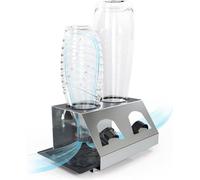 Égouttoir en acier inoxydable avec arceau anti-gouttes, pour bouteilles de soda, égouttoir avec support pour coques de couvercle, acier inoxydable, noir, 2