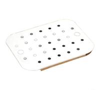 Egouttoir en acier inoxydable pour évier, robuste, polyvalent, avec pieds surélevés, pour sécher les fruits, les légumes et la vaisselle pour restaurant, café et cuisine, blanc, 46,2 x 26,2 x 1 cm