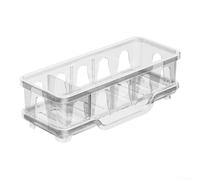 Égouttoir Éponge Lavabo avec Bac Amovible - Rangement Cuisine Organiseur de Drainage Automatique pour Brosse et Liquide Vaisselle - 24x9.8x7.2cm(Transparent)
