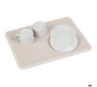 Égouttoir Mod. Damon Tapis d'égouttage cuisine diatomite séchage rapide beige pieds silicone absorbant l'eau 40 ANTI-DERAPANT BAIN