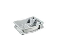 Egouttoir petit + plateau gris clair 290x390x105