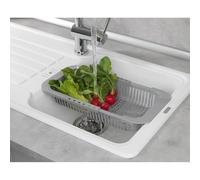 Egouttoir pour évier extensible Denvers - L. 30/39 cm - Gris