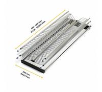 Emuca - Égouttoir Suspendu Drynox pour Assiettes et Verres, largeur intérieur module 435-485mm, chromée, Acier