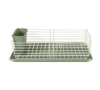 Egouttoir rectangulaire blanc cassé et vert 43x12.5x31.5cm Vert