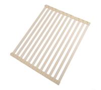 Égouttoir Roulable en Silicone et Aluminium 45cm(White) | Structure aluminium pour robuste, pliable, pour idéal gain de place, séchage rapide, gris blanc