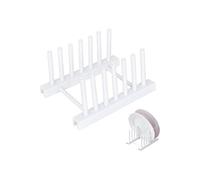 Egouttoir Support à Vaisselle en Plastique 17 x 12 x 9 cm blanc