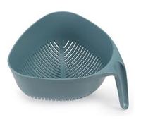 Égouttoir Triangulaire Joseph Joseph pour Pâtes et Légumes - Passoire avec Poignée Verticale, Coins Faciles à Égoutter, Couleur Bleu Foncé Bleu