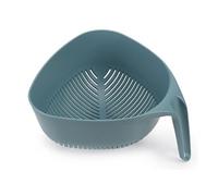 Egouttoir Triangulaire pour Pâtes et Légumes - Passoire avec Poignée Verticale, Coins Faciles à Egoutter, Couleur Bleu Foncé