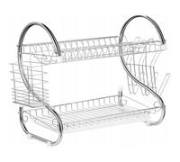 Egouttoir vaisselle 2 niveaux Assiettes couverts 38cm Maestro