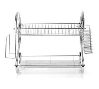 égouttoir Vaisselle Bac Vaisselle étendoir Vaisselle Acier Inoxydable Légumes Fruits Panier de Rangement Stockage Bol Plat Gra[189]