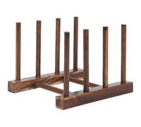 Egouttoir Vaisselle en Bois 3 rangements marron