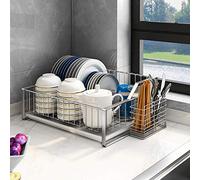 Égouttoir Vaisselle Pour Evier,Inox Support À Égouttoir Évier Plat Vaisselle Shelf Etagère Cuisine Rangement Rack Organisateur (Size : 2)