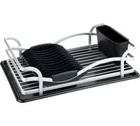 Egouttoir WENKO Alu Noir Argent Egouttoir Panier à couverts Porte-assiettes