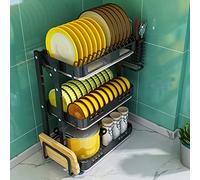 Égouttoirs à Vaisselle Support de Rangement Mural en Acier Inoxydable, Petit égouttoir à Assiettes avec égouttoir pour comptoir de Cuisine, égouttoir à Vaisselle de Cuisine Pliable, égouttoi