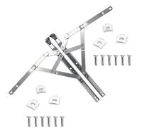Egress Charnières de fenêtre à friction 40,6 cm - Charnières universelles en uPVC faciles à nettoyer - Hauteurs d'empilage de 13 mm et 17 mm - Kit de charnière de fenêtre à double vitrage