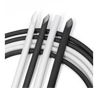 EGZASDI Gaine tressée Extensible en Pet, Manchon tressé Noir en Fibre de Verre, 5 mètres, 600 degrés C, Haute température 1-30mm(Inner Diameter 30mm)