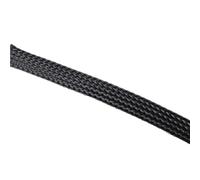 EGZASDI Gaine tressée Extensible en Pet, Tailles Multiples Blanches Noires du Manchon 600 Deg.C tressées par Fibre de Verre Gestion câble(Black,7MMx5M)