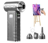 Ehaosea Séchoir à Peinture Sans avec 3 Buses et 5 Vitesses, Souffleur de Coulage de Peinture Acrylique pour Projets Artistiques Fluides