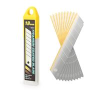 EHDIS 10 pcs Lames en Titane de rechange Cutter, 18mm, Lames sécables pour cutters, Lames de cutter ultra coupantes