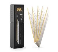 EHDIS 50 pcs Lames en Titane de rechange Cutter, 9mm, Lames sécables pour cutters, Lames de cutter ultra coupantes