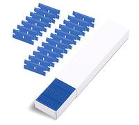 Ehdis Autocollant de Voiture Remover 100 Pcs Bords de Lames de Rasoir en Plastique pour Un grattoir de 1,5 Pouce, essuyez la Colle étiquette Non rayé, bleu