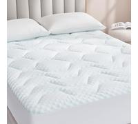 EHEYCIGA Surmatelas 140 x 200 Memoire de Forme, Fibre de Rafraichissant sur Matelas 2 Personnes 140x200 avec Poche Extra Profonde, Blanc