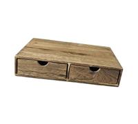 EHJRE Porte Capsules à Café Tiroir de Rangement En Bois Support pour Cafetière Organisateur de Comptoir avec Deux Niveaux de Rétro Adapté pour La Cuis, Brun Foncé