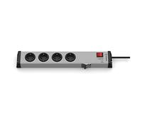 EHMANN 0250x00042301 Bloc multiprise 4 prises LS avec interrupteur éclairé, interrupteur d'erreur, interrupteur FI 30 mA