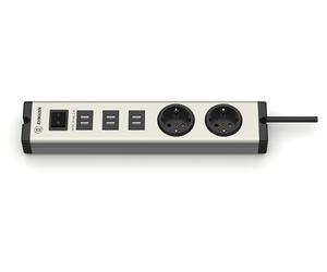 EHMANN 0601x0a02203303 Chargeur USB Prise 6 x, 2 x USB, prise avec contact de protection